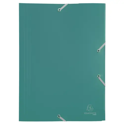 Chemise à élastique 3 rabats Polypropylène 4/10e Opaque Eco - A4 - Vert - EXACOMPTA