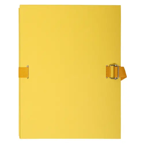 Chemise dos extensible papier 24 x 32 cm - filmée par 5 - Jaune - Exacompta