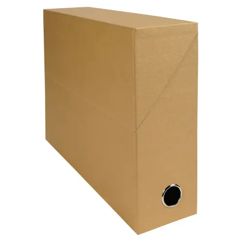 Boite transfert Dos 90mm papier toilé - Havane - EXACOMPTA