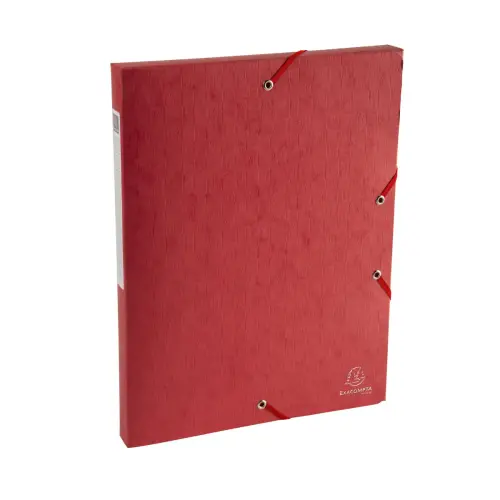 Boite de classement Exabox Dos 25mm Carte lustr&eacute;e Scotten - A4 - Rouge - EXACOMPTA 