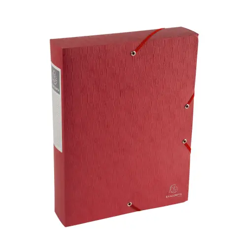 Boite de classement Exabox Dos 60mm Carte lustr&eacute;e Scotten - A4 - Rouge - EXACOMPTA 