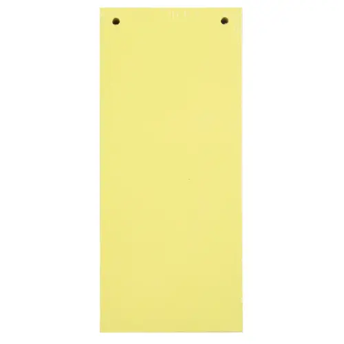 Paquet 100 fiches intercalaires horizontales unies perforées - 105x240mm - Jaune - EXACOMPTA