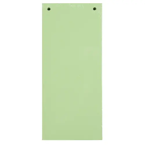 Paquet 100 fiches intercalaires horizontales unies perforées - 105x240mm - Vert - EXACOMPTA