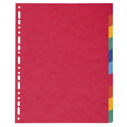 Intercalaires carte lustrée 225g 10 positions - A4 maxi - EXACOMPTA