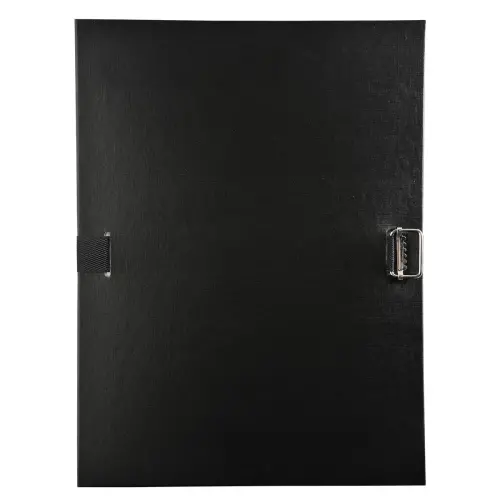 Chemise à sangle dos extensible avec rabat en pied et boucle à coulisseau cranté - polypropylène - Noir - EXACOMPTA