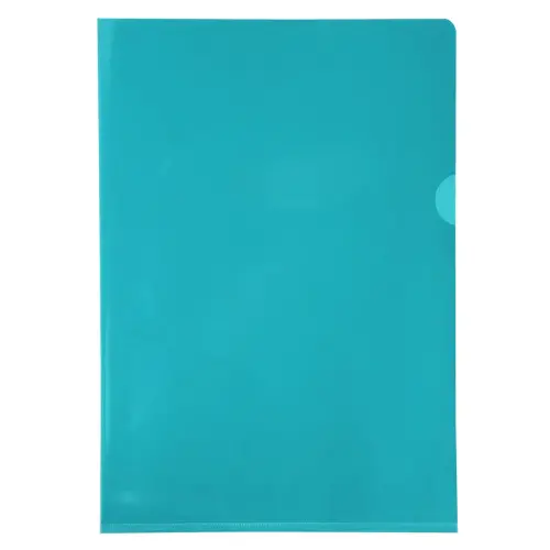 Etui carton de 100 pochettes coin PVC lisse haute résistance 13/100e - A4 - Vert - Exacompta
