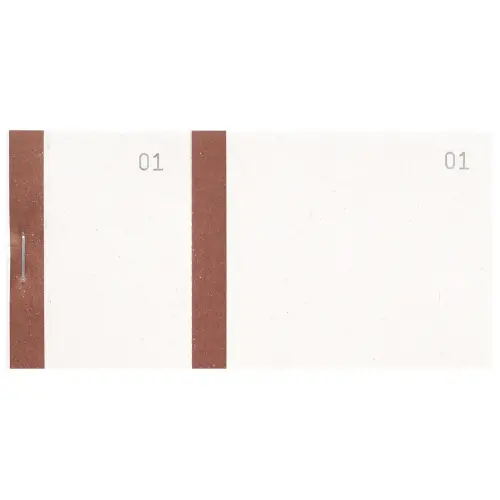 Bloc vendeur à bande couleur 100 feuillets double numérotage - Format 6 ,6x13,5 cm - Bistre - EXACOMPTA
