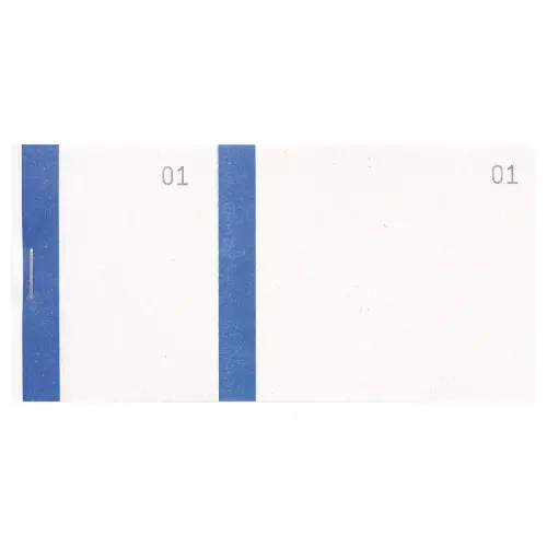 Bloc vendeur à bande couleur 100 feuillets double numérotage - Format 6 ,6x13,5 cm - Bleu - EXACOMPTA