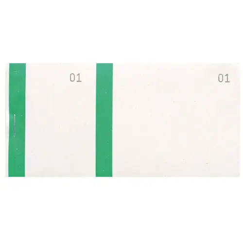 Bloc vendeur à bande couleur 100 feuillets double numérotage - Format 6 ,6x13,5 cm - Vert - EXACOMPTA