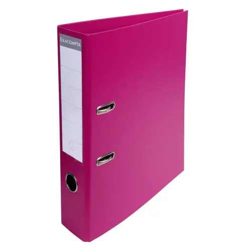 Classeur à levier PVC A4 dos de 70mm. - Framboise - EXACOMPTA