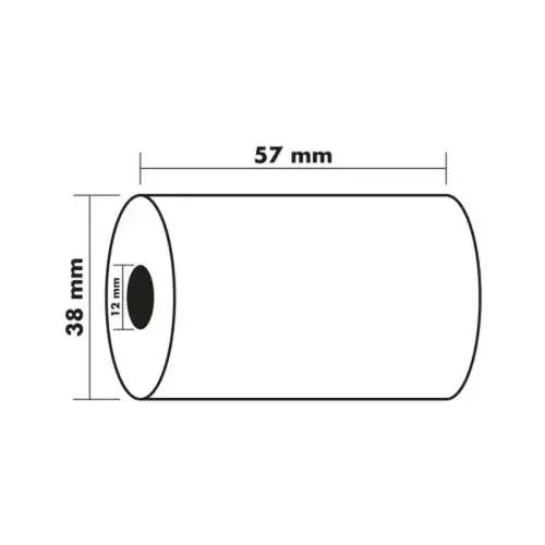 Bobine pour machine à calculer et caisse 57x38 mm - 1 pli offset extra-blanc 60g/m2. - EXACOMPTA