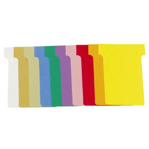 Carton de 10 étuis de 100 fiches en T n°2 - L60 x H85 x l48 x h15 mm - Couleurs assorties - EXACOMPTA