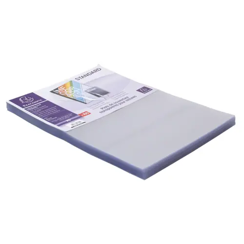 Boite de 100 plats pour relier PVC 20x100e - A3 - Cristal - EXACOMPTA 