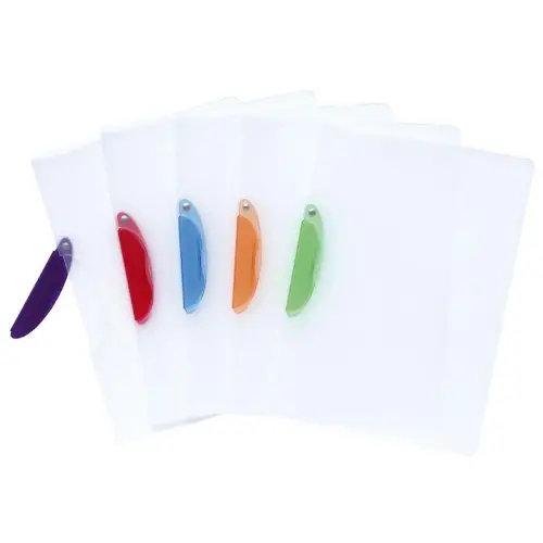 Chemise de pr&eacute;sentation polypropyl&egrave;ne semi-rigide Clip Design - A4 - Couleurs assorties - EXACOMPTA 