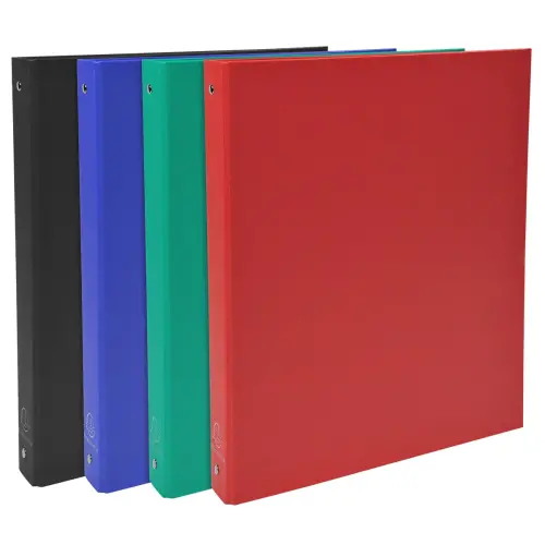 Classeur rembordé polypropylène 4 anneaux 30mm - A4 - Couleurs assorties - EXACOMPTA