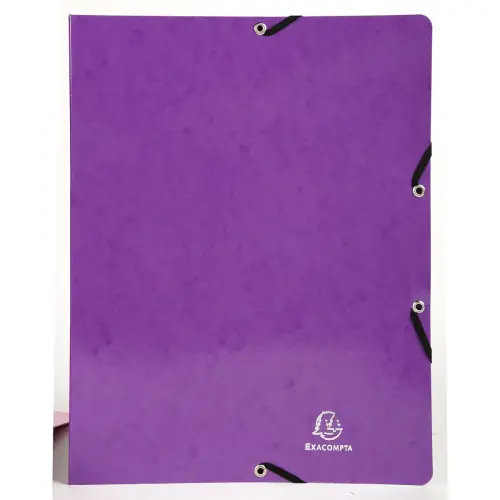 Classeur à élastiques 2 anneaux 15mm Iderama - A4 - Violet - EXACOMPTA