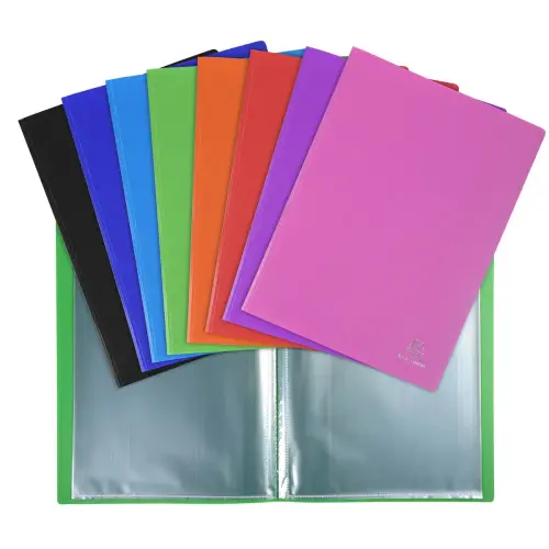 Prot&egrave;ge-documents en polypropyl&egrave;ne 5/10e OPAK pochettes Cristal 160 vues - A4 - Couleurs assorties - EXACOMPTA 