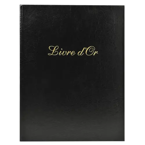 Livre d'or Balacron avec titre 100 pages blanches - 27x22 cm vertical - Couleurs assorties - EXACOMPTA