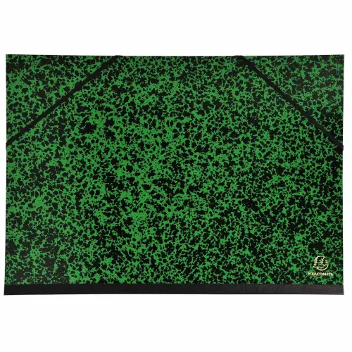 Carton à dessin Annonay avec élastiques 32x45 cm - Pour format A3 - Vert - EXACOMPTA