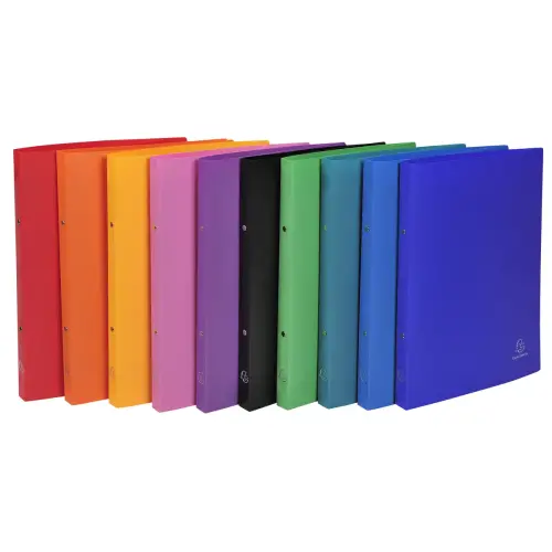 Classeur 2 anneaux 15 mm polypropylène OPAK - A4 - Couleurs assorties - Exacompta