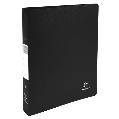 Classeur 2 anneaux 30mm polypropylène OPAK rigide 10/10e - A4 Maxi. - Noir - EXACOMPTA