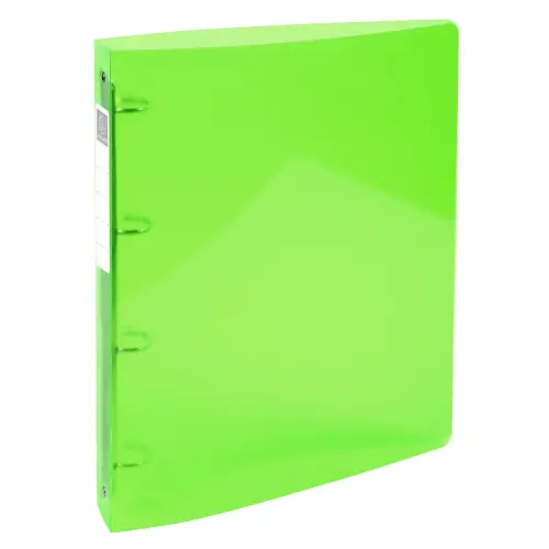 Classeur 4 anneaux 30mm IDERAMA PP polypropylène 7/10e - A4 maxi - Vert anis - EXACOMPTA