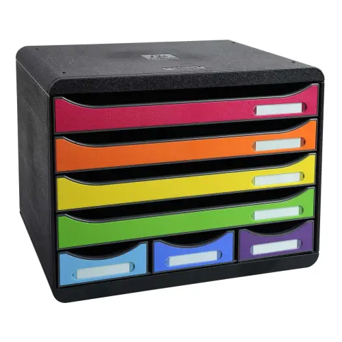 STORE-BOX MINI 7 tiroirs - Noir/arlequin - EXACOMPTA 