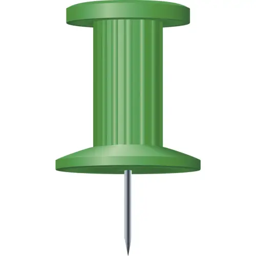 Bo&icirc;te de 25 &eacute;pingles Push Pins - Hauteur de pointe 7mm - 10mm de diam&egrave;tre - Vert - EXACOMPTA 