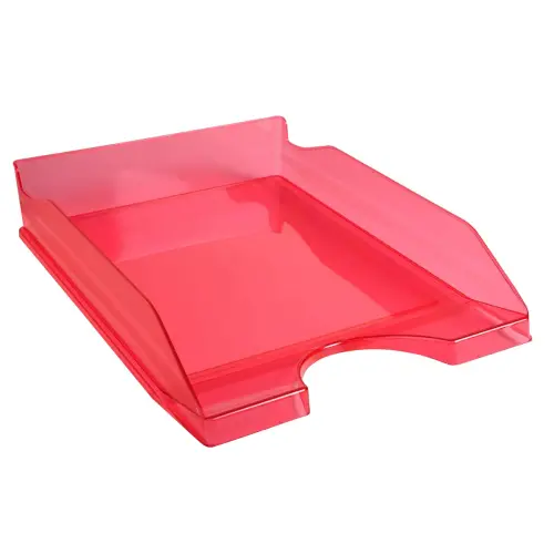 ECOTRAY Corbeille à courrier - Framboise translucide - EXACOMPTA