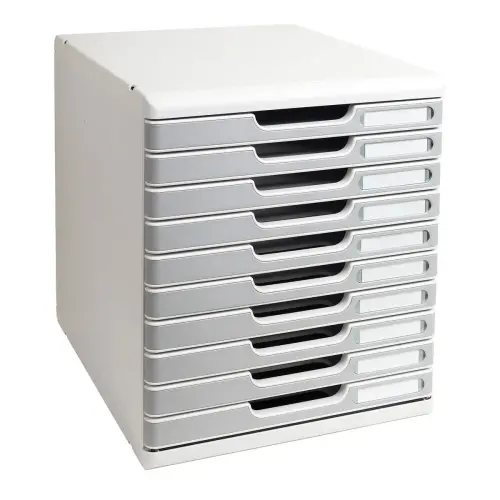 MODULO A4 10 tiroirs - Gris lumi&egrave;re/granit - EXACOMPTA 