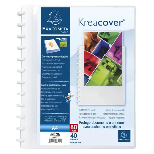 Prot. doc. amovible PP 80 v. KreaC blanc - Exacompta