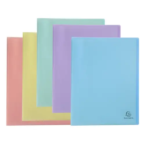 Porte-vues A4 120 vues Chromaline Pastel - Couleurs assorties - Exacompta