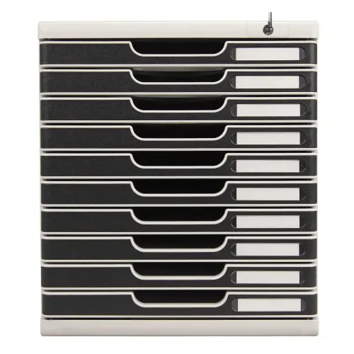 MODULO A4/10gris lu/noir fermeture a cle - Exacompta