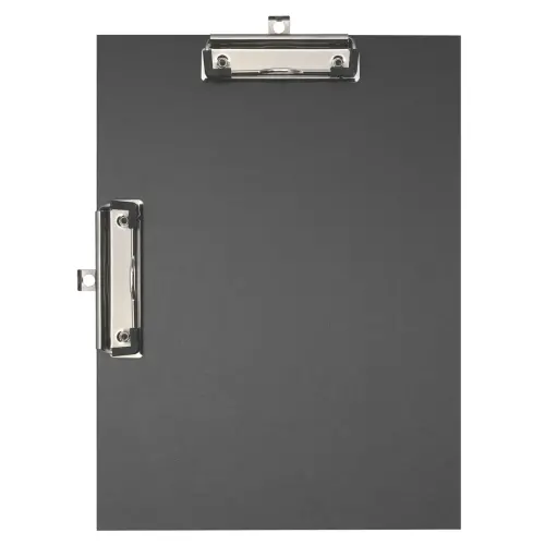 Porte-bloc double clips papier A4 Noir - Exacompta 