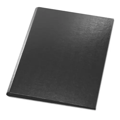 Porte-bloc a rabat papier enduit A4 noir