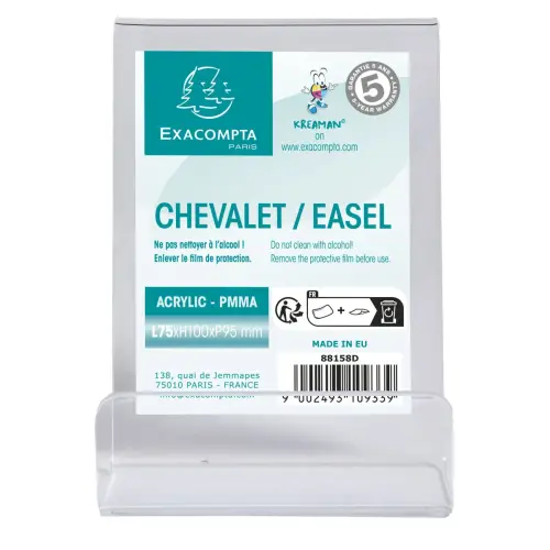Chevalet support d'objet taille M - Cristal - Exacompta 