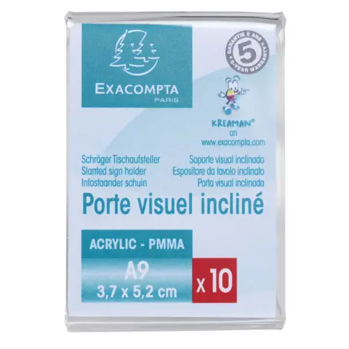 Lot de 10 porte-etiquettes 52x37 vertica 