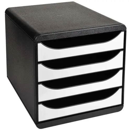 Caisson individuel - 4 tiroirs - Noir et blanc - EXACOMPTA 