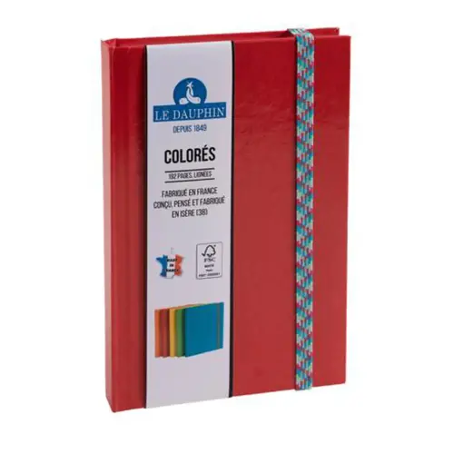 Carnet lign&eacute; - 192 pages - 14 x 11 cm - Rouge - EXACOMPTA 