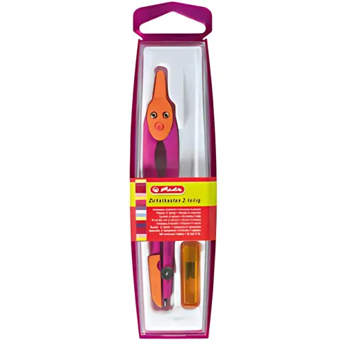 Boîte de compas 2 pièces - Assorti - Herlitz
