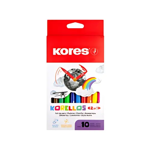 Kores Feutre double pointe Korello 2in1, étui 10