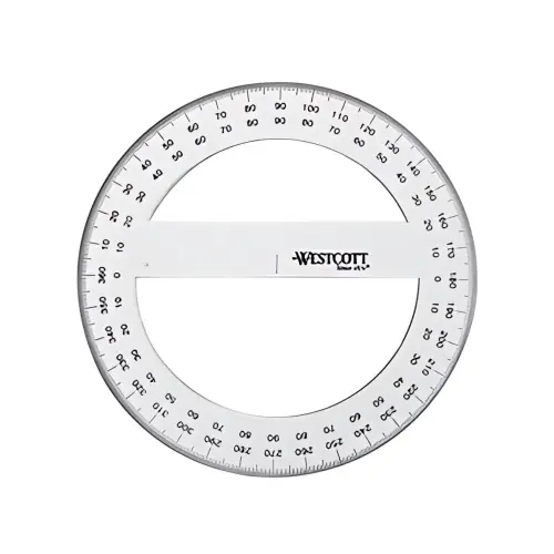WESTCOTT Rapporteur circulaire 360 degrés, 150 mm