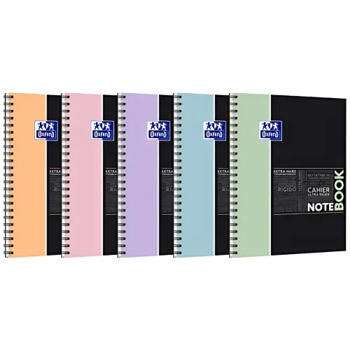 Etudiants Cahier à spirale NOTEBOOK Pastel - A4+ - Oxford