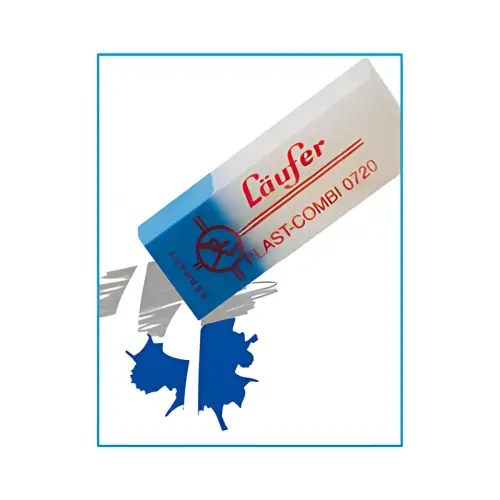 Läufer Gomme en plastique PLAST COMBI, carte blister de 2