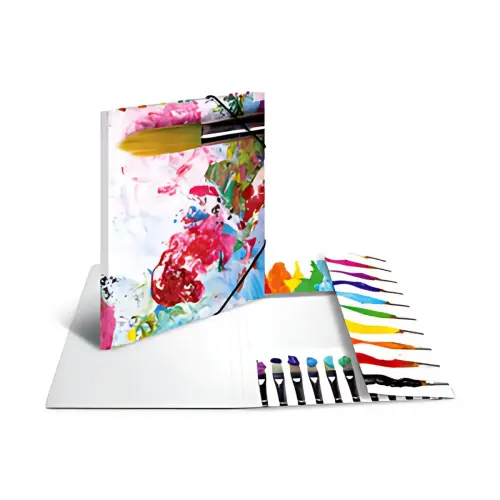 Chemise &agrave; &eacute;lastiques Couleurs - carton - A3 - Herma 