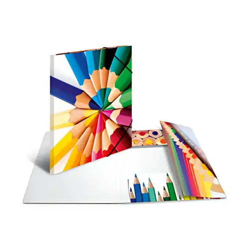 Chemise &agrave; &eacute;lastiques Couleurs - carton - A3 - Herma 