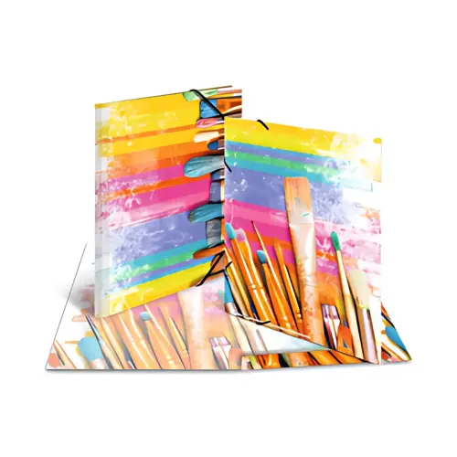 Chemise &agrave; &eacute;lastiques Couleurs - carton - A3 - Herma 
