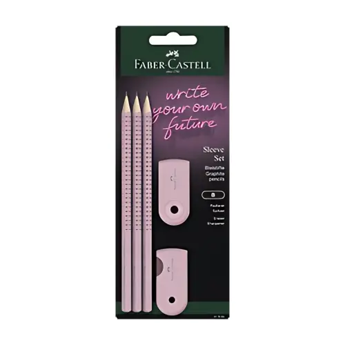 FABER-CASTELL Kit d'&eacute;criture SLEEVE, rose 
