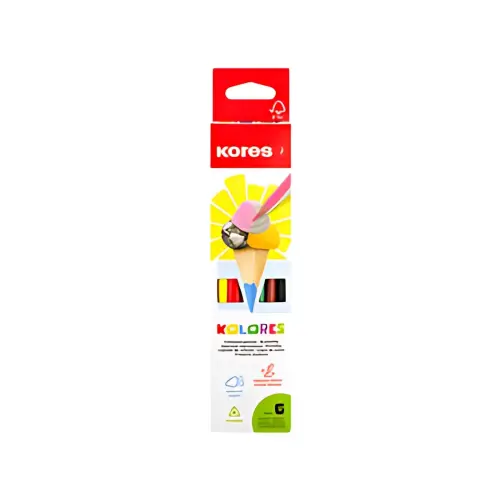 Kores Crayon de couleur triangulaire 'Kolores', &eacute;tui carton 