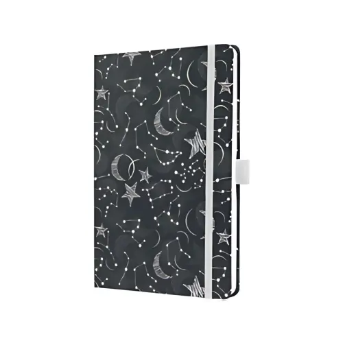 sigel Carnet de notes Jolie 'Cosmic Fantasy Black', A5
